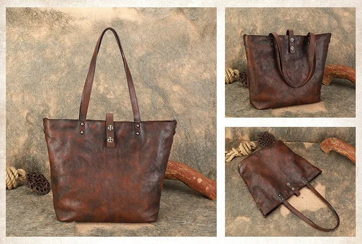 Women's Genuine Leather Handbags Leather Tote Bags For Women
