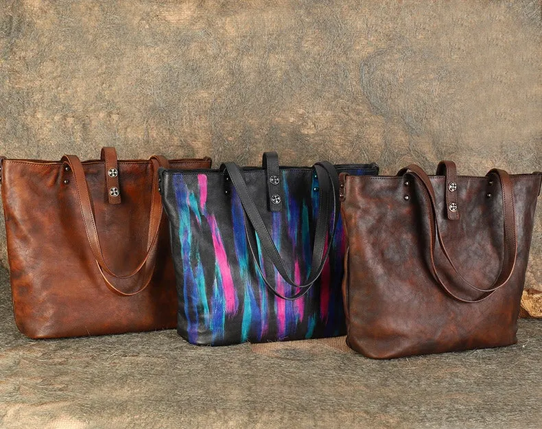 Women's Genuine Leather Handbags Leather Tote Bags For Women