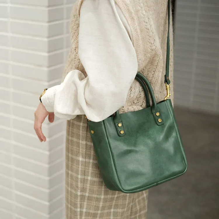 Womens Green Leather Crossbody Bag Shoulder Handbags For Women