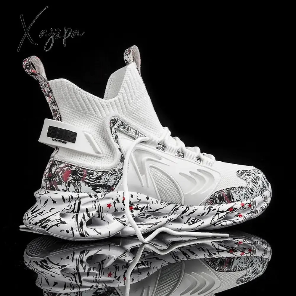 Xajzpa - Men's Basketball Shoes Breathable Cushioning Non-Slip Wearable Sports Shoes Gym Training Athletic Basketball Sneakers for Women