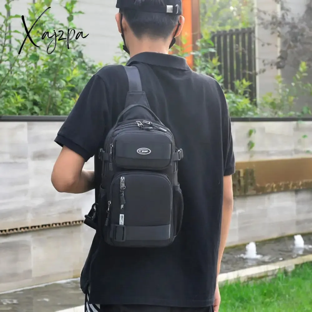 Xajzpa - Men's Multi-function Shoulder Bag Fashion Waterproof Chest Bag Travel Cross body Messenger Pack Oxford Handbag For Male